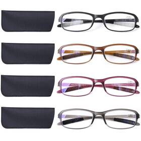 Doovic 781573939705 4 Pack Computer Reading Glasses Blue Light Blocking Anti Eyestrain Flexible L