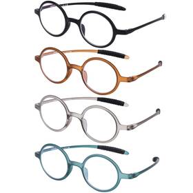 Tr281-2-4p-s2-200 Doovic Round Reading Glasses Blue Light Blocking Readers Flexible Lightweight