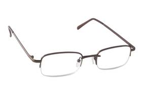 Dr. Dean Edell 078041000617 Select Bronze Metal 1/2 Rim Rectangular Glass And Case 1.50