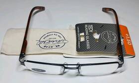 Dr. Dean Edell 078041083160 Dr. Anaheim Rimless Reading Glasses 1.50 Black Spring Hinged -new