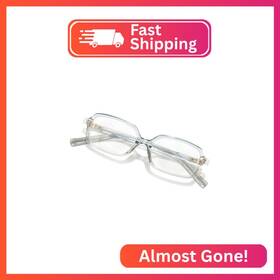 22512 Dreamcalf Trendy Fake Glasses Small Rectangle Y2k Eyewear With Anti Blue Light F