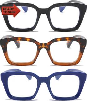 Dxyxyo 313092118127 Reading Glasses 2.0 Women Blue Light Blocking Mens Oversized Rectangle C
