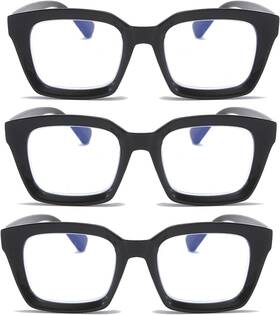 Dxyxyo 705353345265 Reading Glasses 2.0 Women Blue Light Blocking Mens Oversized Rectangle Co