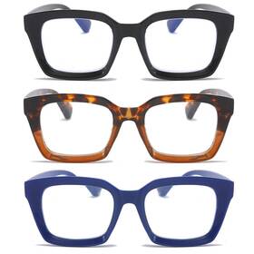 Dxyxyo 739771154291 Reading Glasses 2.0 Women Blue Light Blocking Mens Oversized Rectangle Comput