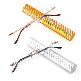 L2002-svgd225 Dxyxyo New Mini Rimless Reading Glasses For Women Men 2 Pack Slim Pocket Compact Metal