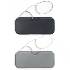 L2467-bkgy-1.5 Dxyxyo Best Mini Armless Reading Glasses For Women Men 2 Pack Thin Legless Nose Clip