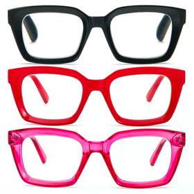 Lhj-fk-rdpkbk-2.0 Dxyxyo Reading Glasses 2.0 Women Blue Light Blocking 48 Pink Red Black