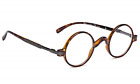 Dz-r077b-brown-demi-100 Blueless Vintage Round Reading Glasses Professor Readers Brown 8002128691681