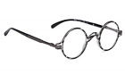 Dz-r077b-grey Stripe-100 Blueless Vintage Round Reading Glasses Professor Readers Grey 696578549227
