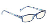 Dz-uvrt1803-blue-400 Blueless Fashion Ladies Computer Glasses Pattern Design Readers 695636857847