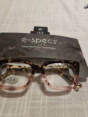 E-specs 802807356058 Designer Reading Glasses 2.50 New Eyeglasses