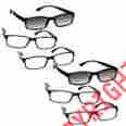 E93095 Jobar New Set 6 Unisex Black Frame Reading Glasses 4 Clear Lenses Two Tinted 3.0 841110156429