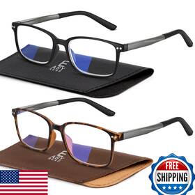 B0f7k69ghv Easy Read 2 Pairs Sporty Reading Glasses Men Rectangular Tr90 Blue Light