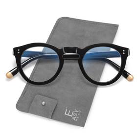 B0fl7d9fkr Easy Read Womens Retro Round Blue Light Blocking Reading Glasses Anti-uv 0.50