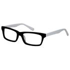 Ebe-c1211-black-white Eyebuyexpress Mens Womens Reading Glasses Ebe Rectangle Blck White Full