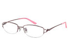 Ebe-lr9980-pink Eyebuyexpress Mens Womens Reading Glasses Pink Stainless Steel Half Rim