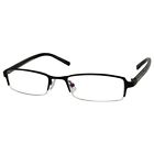 Ebe-s3130-black Eyebuyexpress Mens Womens Reading Glasses Ebe Unisex Rectangle Black Half