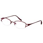 Ebe-yt761-burgundy Eyebuyexpress Mens Womens Reading Glasses Half Shield Titanium Burgundy