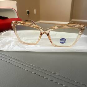 F97533 Eclipse Optics Reading Glasses For Women -full Rim Polycarbonate And Metal Hard Case 2.0