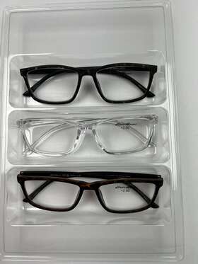 Eddie Bauer 888989261700 Designer Reading Glasses 3 Pack Readers 2.50 -package Has Damaged