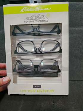 Eddie Bauer 888989307224 Reading Glasses 3 Pack Readers Black Blue With Tortoise New 1.50