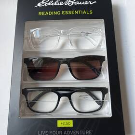 Eddie Bauer 888989447975 Designer Reading Glasses 3 Pack Readers 2.50 1pair Sunglasses