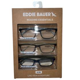 Eddie Bauer 888989466297 Reading Glasses 3 Pack 2.50 Readers Designer Essentials New