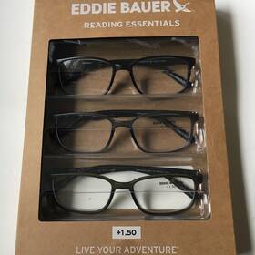 Eddie Bauer 888989466303 Designer Reading Glasses 3 Pack Readers 1.50 Black Gray