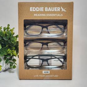 Eb39465r250as Eddie Bauer 888989466358 Designer Reading Glasses 3 Pack Readers 2.50