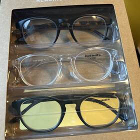 Eddie Bauer 888989471628 Designer Reading Glasses 3 Pack Readers 3.00 Black/brown/clear