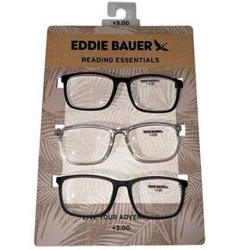 Eb39466r300c Eddie Bauer 888989498953 Designer Reading Glasses 3-pack Readers 3.00