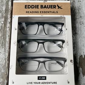Eddie Bauer 888989498960 Designer Reading Glasses 3 Pack Readers 1.50