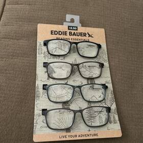 Eddie Bauer 888989548382 Mens Reading Essentials Designer Glasses 2.50 Asst. Color Set Of 4