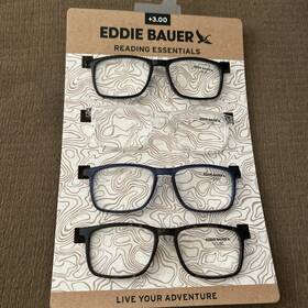 Eddie Bauer 888989548405 Mens Reading Essentials Designer Glasses 3.00 Multi Color Set Of 4