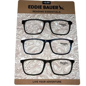Eddie Bauer 888989548634 Reading Glasses 3-pack 3.00 Card Readers Foldable Designer