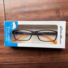 Eb39431b200 Eddie Bauer Blue Light Blocking Reading Glasses 2.00 Brown New