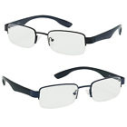 Ehrm1002 Eye Heart Rectangular Half Rimless Metal Reader Thin Ergonomic Reading