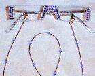 Elements3.00 Unbranded Tanzanite Crystal Reading Glasses Only With Swarovski Gold