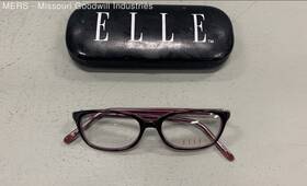 El2560 Elle Unisex Dark Red Transparent Frame Reading Glasses With Case