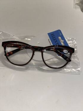 Ellen Tracy 817029011661 Reading Glasses 1.50 Tortoise Brown Red