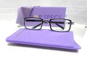 Elton John 752499609478 Pop Specs Reading Glasses-black/crystal Bullett 3.00 Rectangle