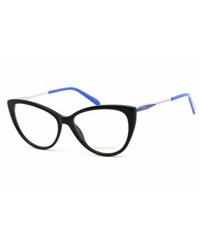 3099 Emilio Pucci 889214011350 Ep Cat Eye Eyeglasses In Black - Shiny -size One Size