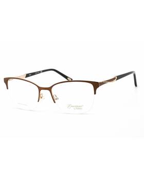 Ny560030 Emozioni 716736252735 Brown Metal Frame Eyeglasses For Women - Gold -size