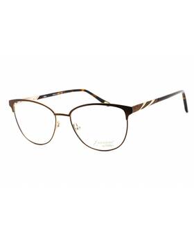 Emozioni 716736273181 Brown And Gold Clear Lens Eyeglasses - -size One Size