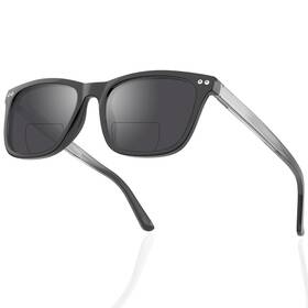 8083bs200bk Epavouos Bifocal Reading Sunglasses Men Clear Top Acetate Frame Sun Readers With Metal