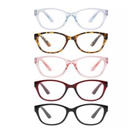 Equate 609921768084 Amanda Womens Reading Glasses 5-pack Plastic Frames 1.25