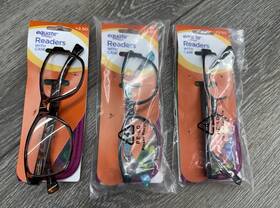 Os5371 Equate 2.50 Bifocal Rectangular Reading Glasses Tortoise With Case - 3 Pairs