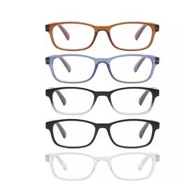 Qbaircolpk025 Equate Bailey 5-pack Unisex Spring Hinge Plastic Reading Glasses