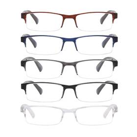 Qcamrcolpk015 Equate Cameron 5-pack Unisex Spring Hinge Plastic Reading Glasses