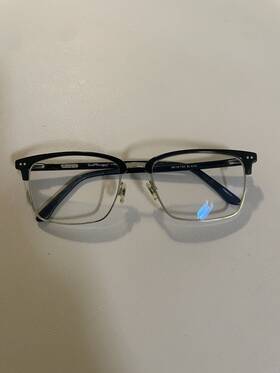 H4850 Ernest Hemingway 4850 Semi-rimless Eyeglasses Black/silver 58/18/150